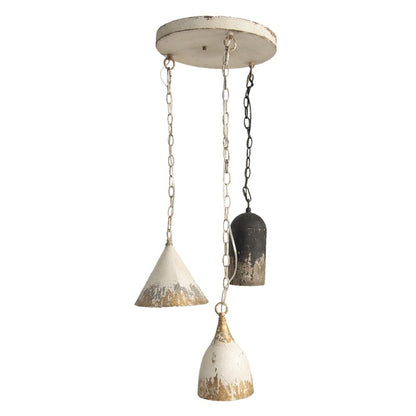 Hanglamp Ø 70x95 cm Wit IJzer Hanglamp Eettafel