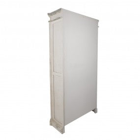 Kast 102x42x190 cm Beige Zwart Hout Opbergkast