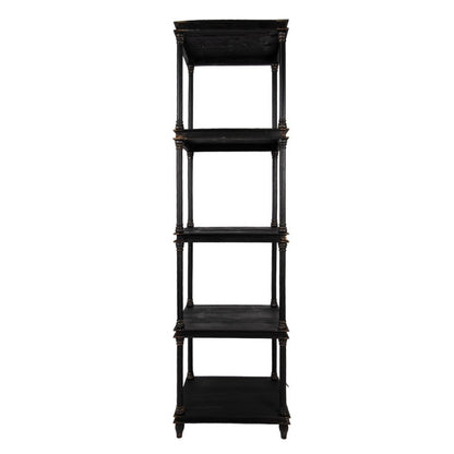Kast 55x40x210 cm Zwart Hout