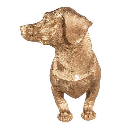 Keukenrolhouder Hond 46x15x23 cm Goudkleurig Zwart Polyresin Rollenhouder