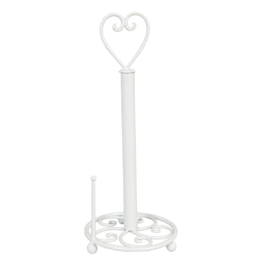 Keukenrolhouder Ø 18x39 cm Wit IJzer Hart Rollenhouder