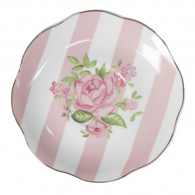 Kop en Schotel 200 ml Roze Wit Porselein Rozen