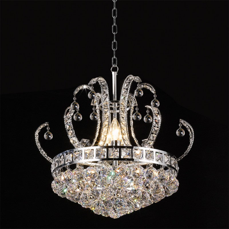 Kroonluchter Ø 50x43/168 cm Zilverkleurig IJzer Hanglamp