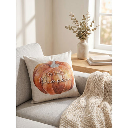 Kussenhoes 45x45 cm Beige Polyester Pompoen Sierkussenhoes