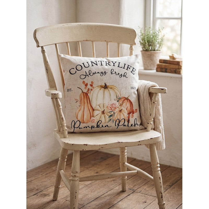 Kussenhoes 45x45 cm Beige Polyester Pompoen Sierkussenhoes