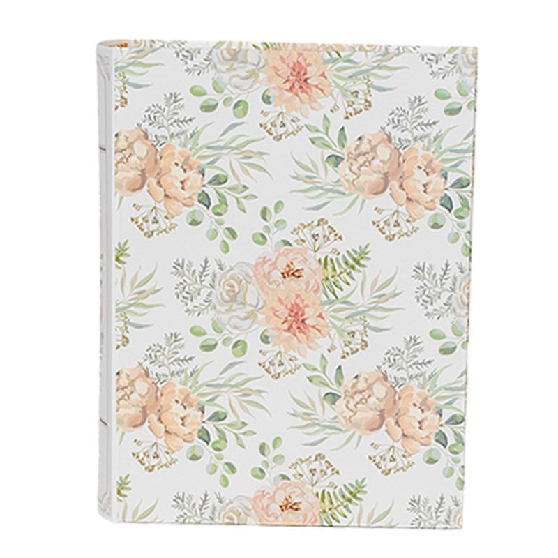 Opbergdoos Set van 3 Boeken 29x24x7/25x20x6/22x16x5 cm Wit Groen Karton Bloemen