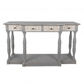 Sidetable 142x42x85 cm Grijs Hout Wandtafel