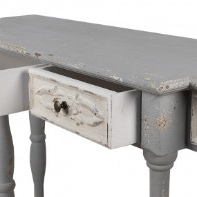 Sidetable 142x42x85 cm Grijs Hout Wandtafel