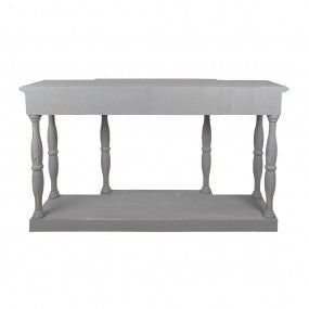 Sidetable 142x42x85 cm Grijs Hout Wandtafel