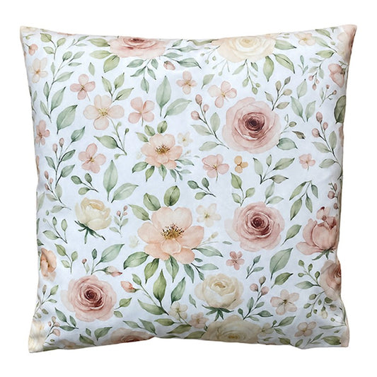 Sierkussen Beige Polyester Bloemen