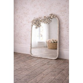 Spiegel 58x12x89 cm Wit Metaal