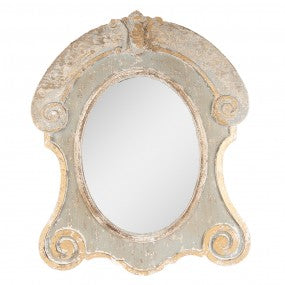 Spiegel 69x84 cm Bruin Beige Hout Grote Spiegel
