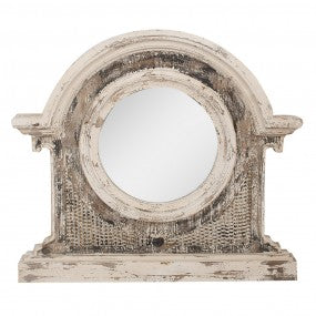 Spiegel 89x8x82 cm Beige Bruin Hout Wandspiegel