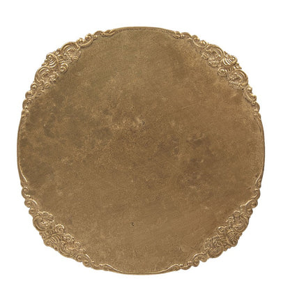 Taartplateau op Voet Ø 32x10 cm Goudkleurig Kunststof etagère