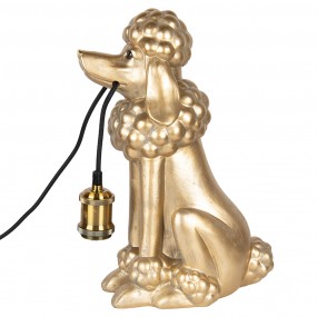 Tafellamp Hond Poedel 27x16x38 cm Goudkleurig Kunststof