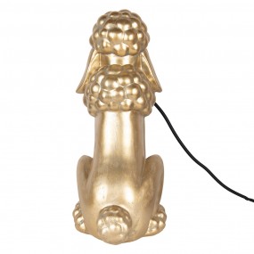 Tafellamp Hond Poedel 27x16x38 cm Goudkleurig Kunststof