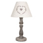 Tafellamp Ø 23x40 cm Grijs Hout Bureaulamp