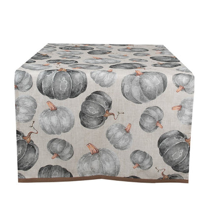 Tafelloper 50x140 cm Grijs Katoen Pompoen