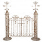 Tuinpoort 164x40x172 cm Wit Bruin Metaal Tuindecoratie