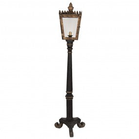 Vloerlamp 44x40x172 cm Zwart Goudkleurig Hout Staande Lamp