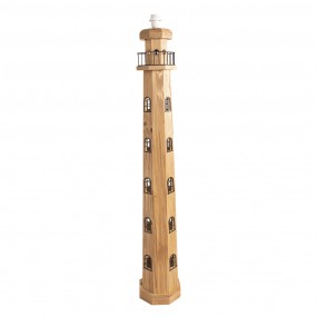 Vloerlamp Vuurtoren 23x23x140 cm Bruin Hout Staande Lamp