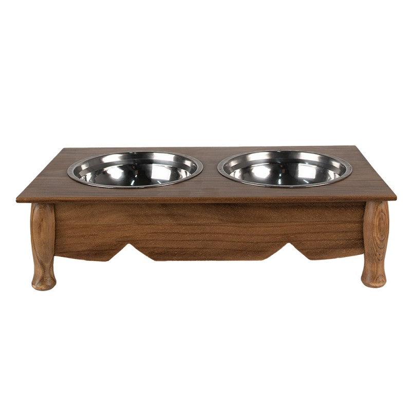 Voerbak hond 2x500 ml Bruin Hout Voerbak Kat € 24,75 69% korting