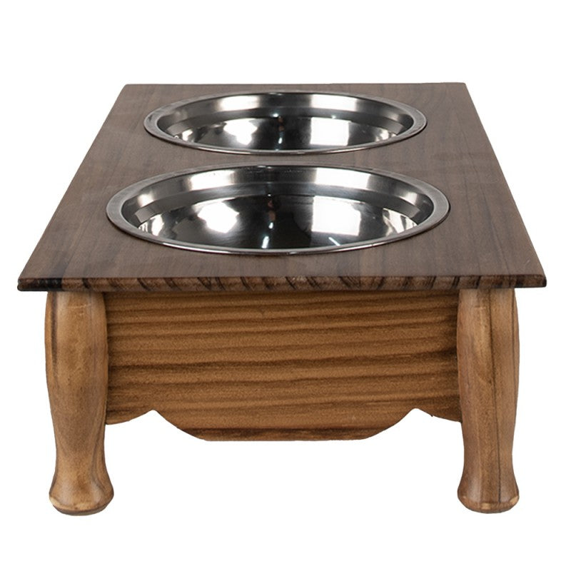 Voerbak hond 2x500 ml Bruin Hout Voerbak Kat € 24,75 69% korting