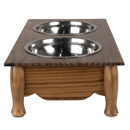 Voerbak hond 2x500 ml Bruin Hout Voerbak Kat € 24,75 69% korting