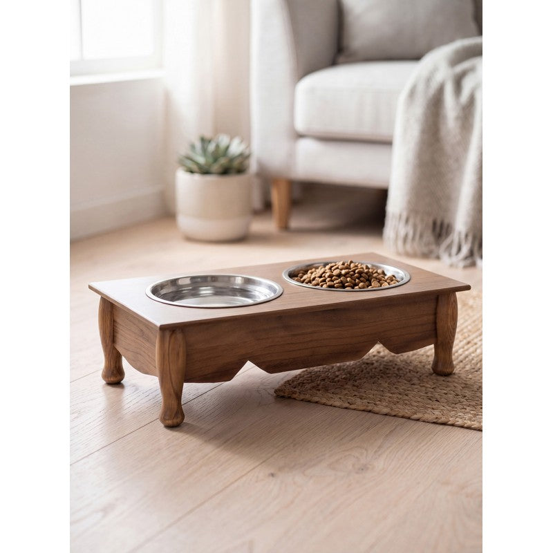 Voerbak hond 2x500 ml Bruin Hout Voerbak Kat € 24,75 69% korting