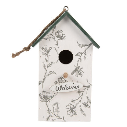 Vogelhuis 15x10x22 cm Wit Hout