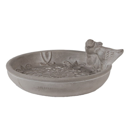 Vogelvoederbak 25x24x9 cm Grijs Steen Vogels