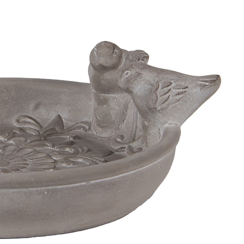 Vogelvoederbak 25x24x9 cm Grijs Steen Vogels
