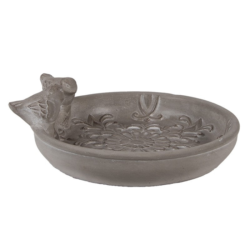 Vogelvoederbak 25x24x9 cm Grijs Steen Vogels