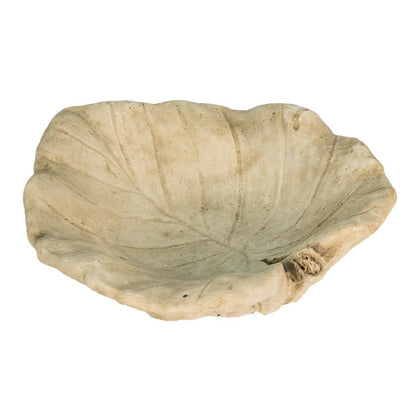 Vogelvoederbak Blad 22x22x6 cm Beige Steen