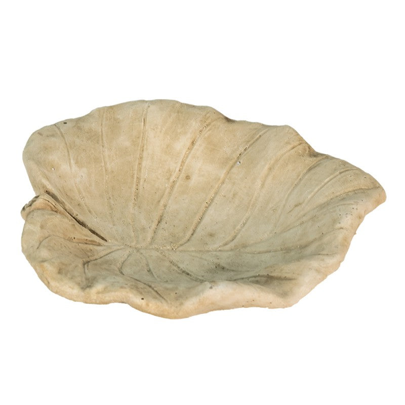 Vogelvoederbak Blad 22x22x6 cm Beige Steen