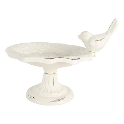 Vogelvoederbak Vogel 14x12x11 cm Wit Metaal