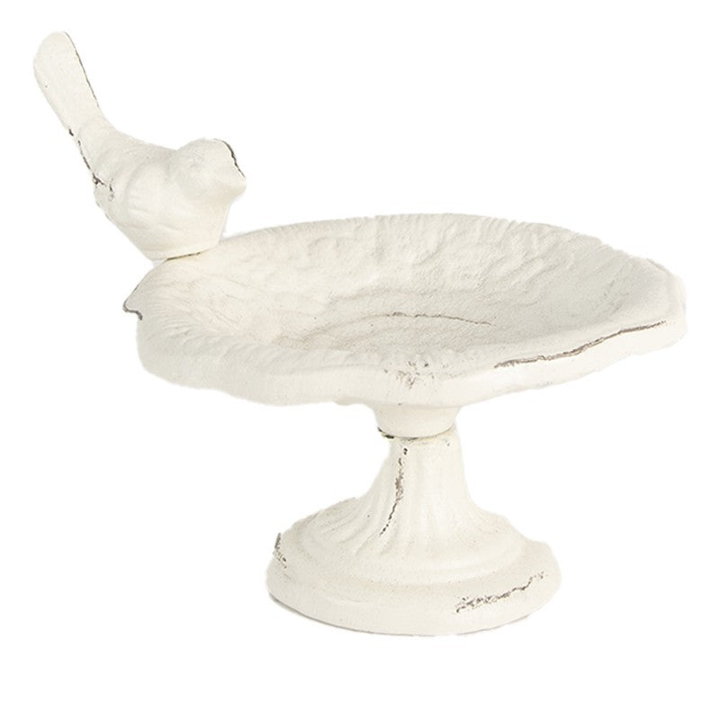 Vogelvoederbak Vogel 14x12x11 cm Wit Metaal