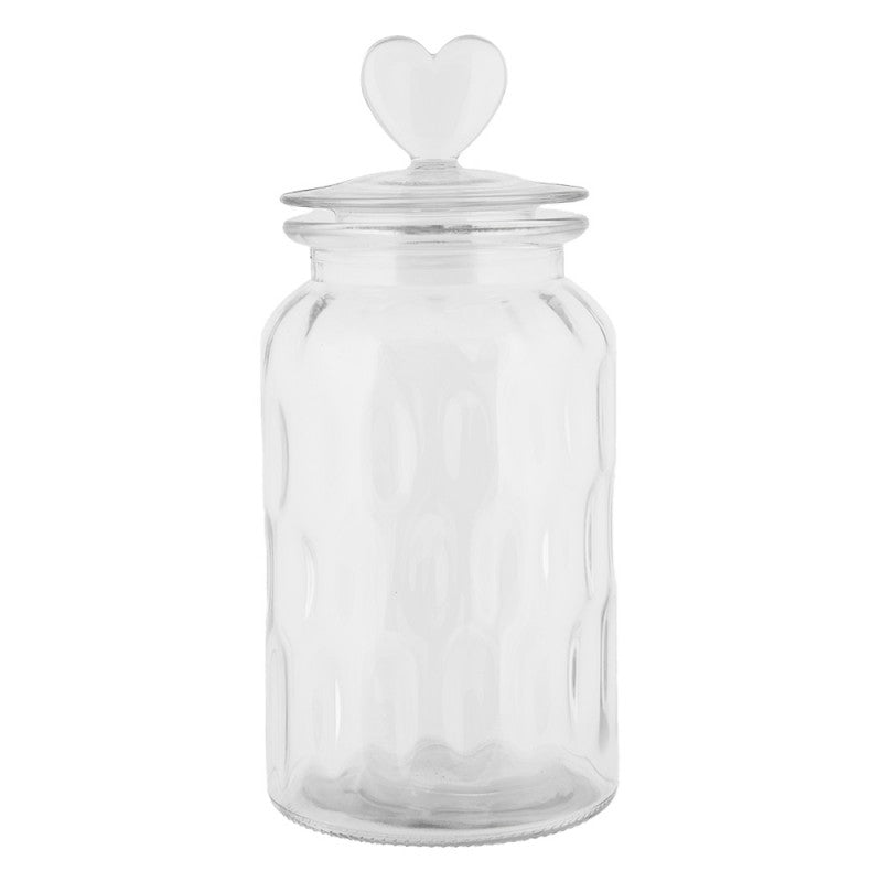 Voorraadpot Deksel Ø 11x24 cm Transparant Glas