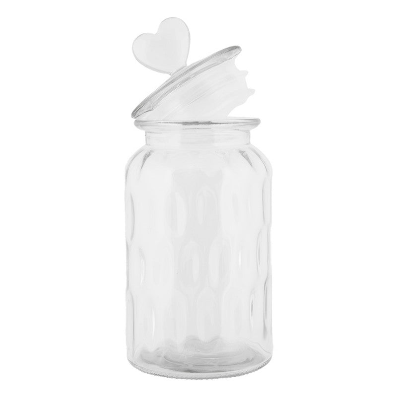 Voorraadpot Deksel Ø 11x24 cm Transparant Glas