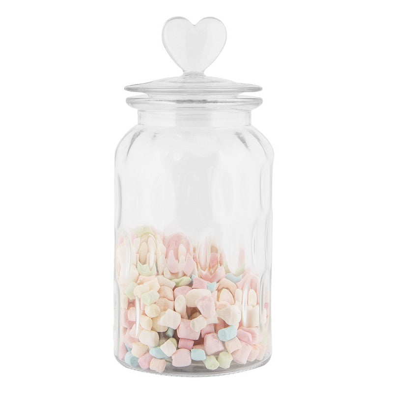 Voorraadpot Deksel Ø 11x24 cm Transparant Glas