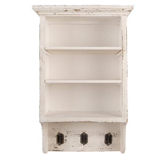 Wandkast 36x17x57 cm Beige Hout