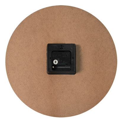 Wandklok Ø 34 cm Zwart Groen MDF Bloemen Muurklok