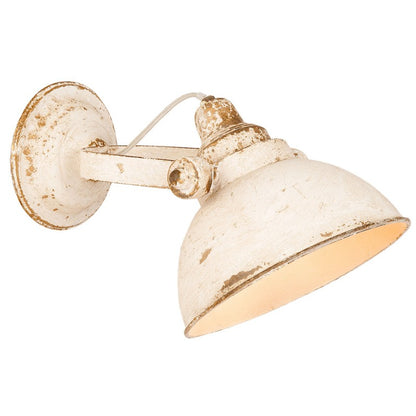 Wandlamp 21x30x19 cm Wit IJzer Muurlamp
