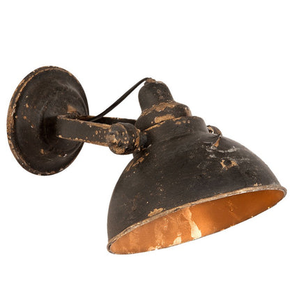 Wandlamp 21x30x19 cm Zwart IJzer Muurlamp