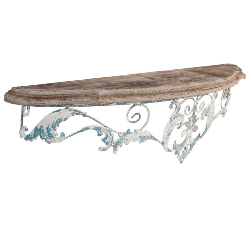Wandplank 100x23x29 cm Blauw Hout