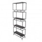 Wandrek 61x23x160 cm Zwart Metaal Muurrek