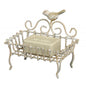 Zeepbakje Vogel 9x6x14 cm Beige IJzer Zeephouder